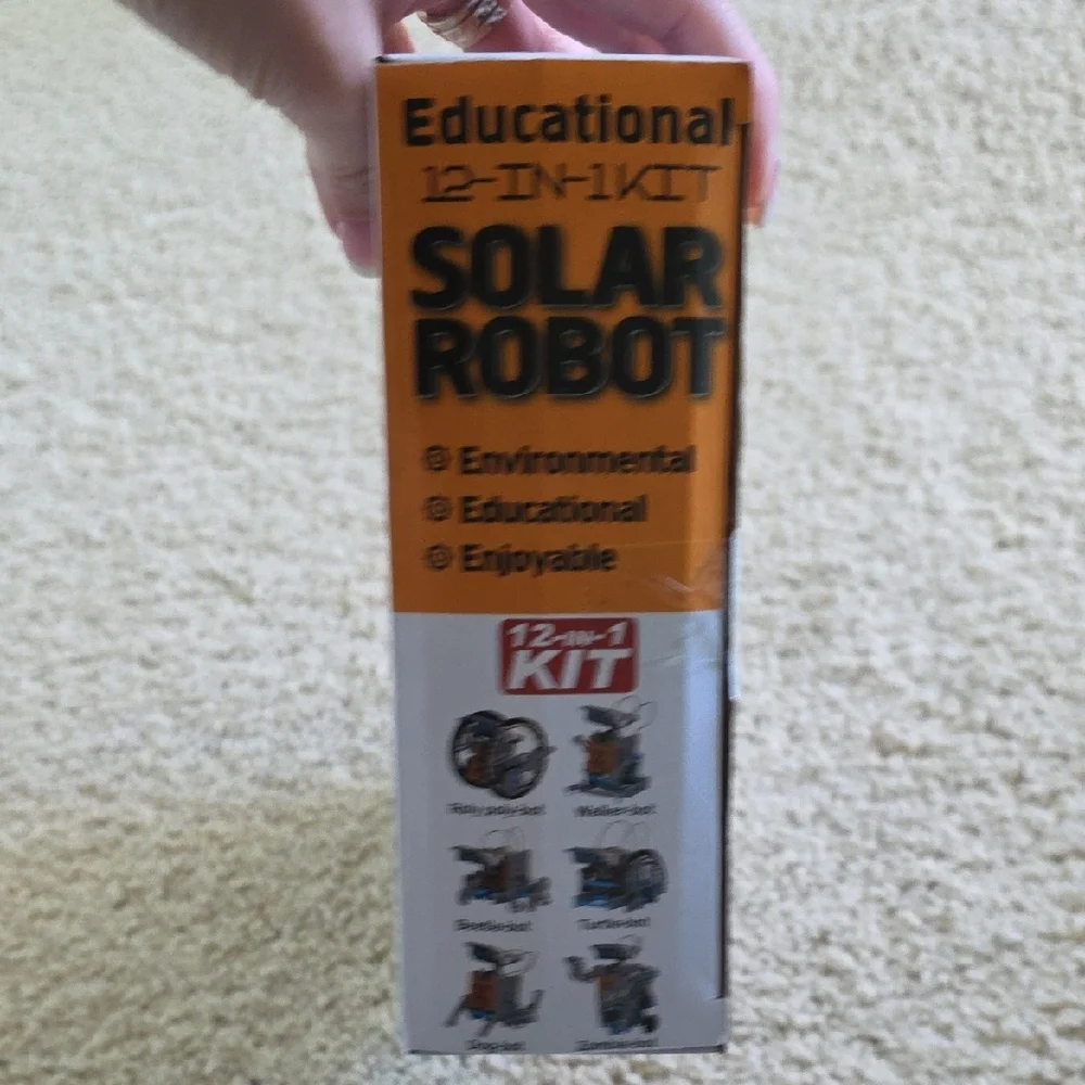 Educational Solar Robot Kit - Gray, Orange, Black
